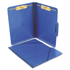 S J Paper Pressboard Folios with Two Fasteners/Closure, Letter, Pacific Blue, 15/Box SJPS57003