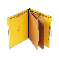 S J Paper Pressboard Hanging Classification Folder, Letter, Bright Yellow SJPS12002