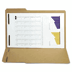 S J Paper Reinforced Kraft Folder, Two Fasteners, 1/3 Cut Top Tab, Legal, Brown, 50/Box SJPS12561