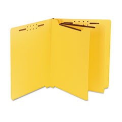 S J Paper Six-Section End Tab Classification Folders, Pressboard, Letter, Canary, 25/Box SJPS59726
