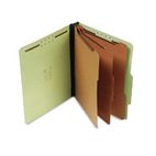 S J Paper Std 3" Expansion Classification Folder, Letter, Eight-Section, Green, 10/Box SJPS60851