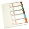 S J Paper Table of Contents Index Dividers, 1-5, Multicolor, 11 x 8-1/2 SJPS05175