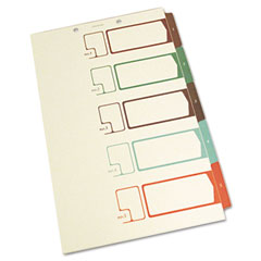 S J Paper Table of Contents Index Dividers, 1-5, Multicolor, 14 x 8-1/2 SJPS05275