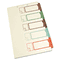 S J Paper Table of Contents Index Dividers, 1-5, Multicolor, 14 x 8-1/2 SJPS05275