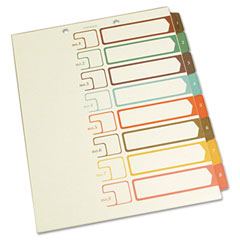 S J Paper Table of Contents Index Dividers, 1-8, Multicolor, 11 x 8-1/2 SJPS05178