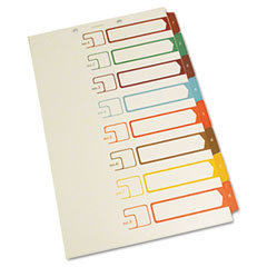 S J Paper Table of Contents Index Dividers, 1-8, Multicolor, 14 x 8-1/2 SJPS05278