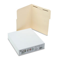 S J Paper Water/Cut-Resistant Folder, One Fastener, 1/3 Top Tab, Letter, Manila, 50/Box SJPS11531