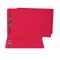 S J Paper Water/Paper Cut-Resistant End Tab Folders, Two Fasteners, Letter, Red, 50/Box SJPS13643