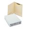 S J Paper Water/Paper Cut-Resistant Folder, One Fastener, End Tab, Letter, Manila, 50/Box SJPS13631