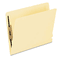 S J Paper Water/Paper Cut-Resistant Folder, Two Fasteners, End Tab, Letter, Manila, 50/Box SJPS13641