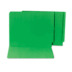 S J Paper Water/Paper Cut-Resistant Folders, Straight Cut End Tab, Letter, Green, 100/Box SJPS13634
