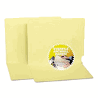 S J Paper Water/Paper Cut-Resistant Folders, Straight Tab, Letter, Manila, 100/Box SJPS13630