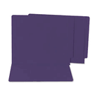 S J Paper Water/Paper Cut-Resistant Folders, Straight Tab, Letter, Purple, 100/Box SJPS13639
