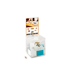 Safco Acrylic Collection Box, 9-1/4" x 9-1/4" x 21", Clear SAF4234CL
