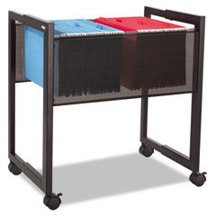 Safco Adjustable Open Top Mobile Tub File, 14w x 25-3/4d x 27h, Black SAF5352BL