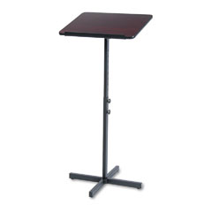 Safco Adjustable Speaker Stand, 21w x 21d x 30h to 46h, Mahogany/Black SAF8921MH