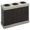 Safco At-Your-Disposal Recycling Center, Polyethylene, Three 28-gal Bins, Black SAF9798BL