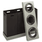 Safco At-Your-Disposal Recycling Center, Polyethylene, Three 28-gal Bins, Black SAF9798BL