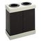Safco At-Your-Disposal Recycling Center, Polyethylene, Two 28-gal Bins, Black SAF9794BL