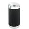Safco At-Your-Disposal Vertex Receptacle, Round, Polyethylene, 38 gal, Black/Chrome SAF9799BL