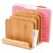 Safco Bamboo Wood Organizer, Five Sections, 8 x 10 x 9, Natural SAF3643NA