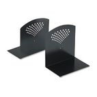 Safco Bookends, Nonskid, 10 x 6 1/2 x 10 1/2, Heavy Gauge Steel, Black SAF3115BL