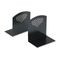 Safco Bookends, Nonskid, 10 x 6 1/2 x 10 1/2, Heavy Gauge Steel, Black SAF3115BL