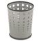 Safco Bubble Wastebasket, Round, Steel, 6 gal, Gray SAF9740GR