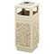 Safco Canmeleon Ash/Trash Receptacle, Square, Aggregate/Polyethylene, 15 gal, Tan SAF9470TN