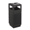 Safco Canmeleon Ash/Trash Receptacle, Square, Polyethylene, 15 gal, Textured Black SAF9474BL