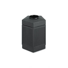Safco Canmeleon Indoor/Outdoor Receptacle, Pentagon, Polyethylene, 45 gal, Black SAF9486BL