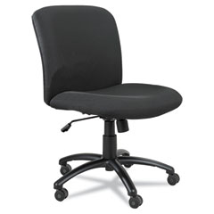 Safco Chair, Mid-Back, Big & Tall, Black SAF3491BL