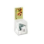 Safco Collection Box with Graphics Display, 5 1/2" x 5 1/2" x 13", Clear SAF4235CL