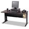 Safco Computer Desk W/ Reversible Top, 48w x 28d x 30h, Mahogany/Medium Oak/Black SAF1931
