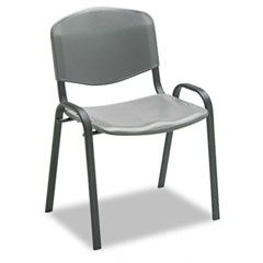 Safco Contour Stacking Chairs, Charcoal w/Black Frame, 4/Carton SAF4185CH