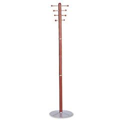 Safco Costumer, Four Ball-Tipped Double-Hooks, Steel/Wood, Cherry SAF4193CY