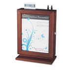 Safco Customizable Wood Suggestion Box, 10 1/2 x 13 x 5 3/4, Mahogany SAF4236MH
