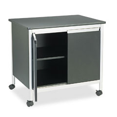 Safco Deluxe Steel Machine Stand, 1-Shelf, 32w x 24-1/2d x 30-1/8h, Black SAF1872BL