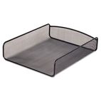 Safco Desk Tray, Single Tier, Steel Mesh, Letter, Black SAF3272BL