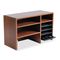 Safco Desktop Organizer, Nine Sections, 29 x 12 x 18, Medium Oak SAF3692MO