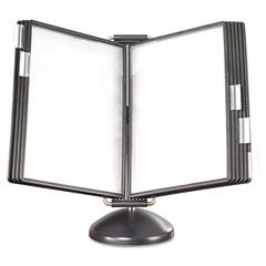 Safco Desktop Reference System, 10 Pockets SAF6175BL