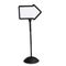 Safco Double-Sided Arrow Sign, Dry Erase Magnetic Steel, 25 1/2 x 60, Black Frame SAF4173BL
