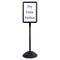 Safco Double Sided Sign, Magnetic/Dry Erase Steel, 14 1/4 x 22 1/4, White, Black Frame SAF4117BL