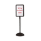Safco Double Sided Sign, Magnetic/Dry Erase Steel, 14 1/4 x 22 1/4, White, Black Frame SAF4117BL