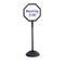 Safco Double Sided Sign, Magnetic/Dry Erase Steel, 19 1/4 x 19 1/4, White, Black Frame SAF4118BL