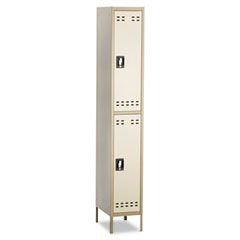 Safco Double Tier Locker, 12w x 18d x 78h, Two-Tone Tan SAF5523TN