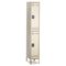 Safco Double Tier Locker, 12w x 18d x 78h, Two-Tone Tan SAF5523TN