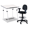Safco Drafting Table Top, Rectangular, 42w x 30d, White SAF3950