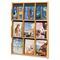 Safco Expose Adj Magazine/Pamphlet 9-Pocket Display, 29-3/4 x 2-1/2 x 38-1/4, Med Oak SAF5702MO