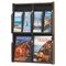 Safco Expose Literature Display, 20-1/4w x 2-1/2d x 26h, Light Oak/Black SAF5710OB